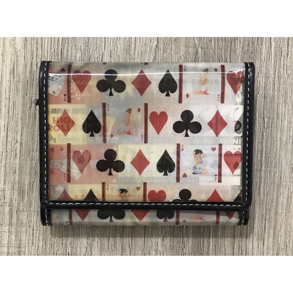 Vintage Wallet Las Vegas Poker Gambling Picture Changing Design